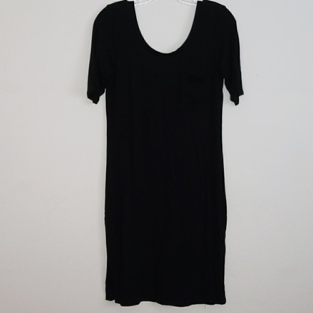 Threads 4 Thought Black T Shirt Dress Scoop Back